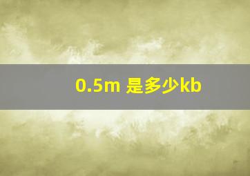 0.5m 是多少kb